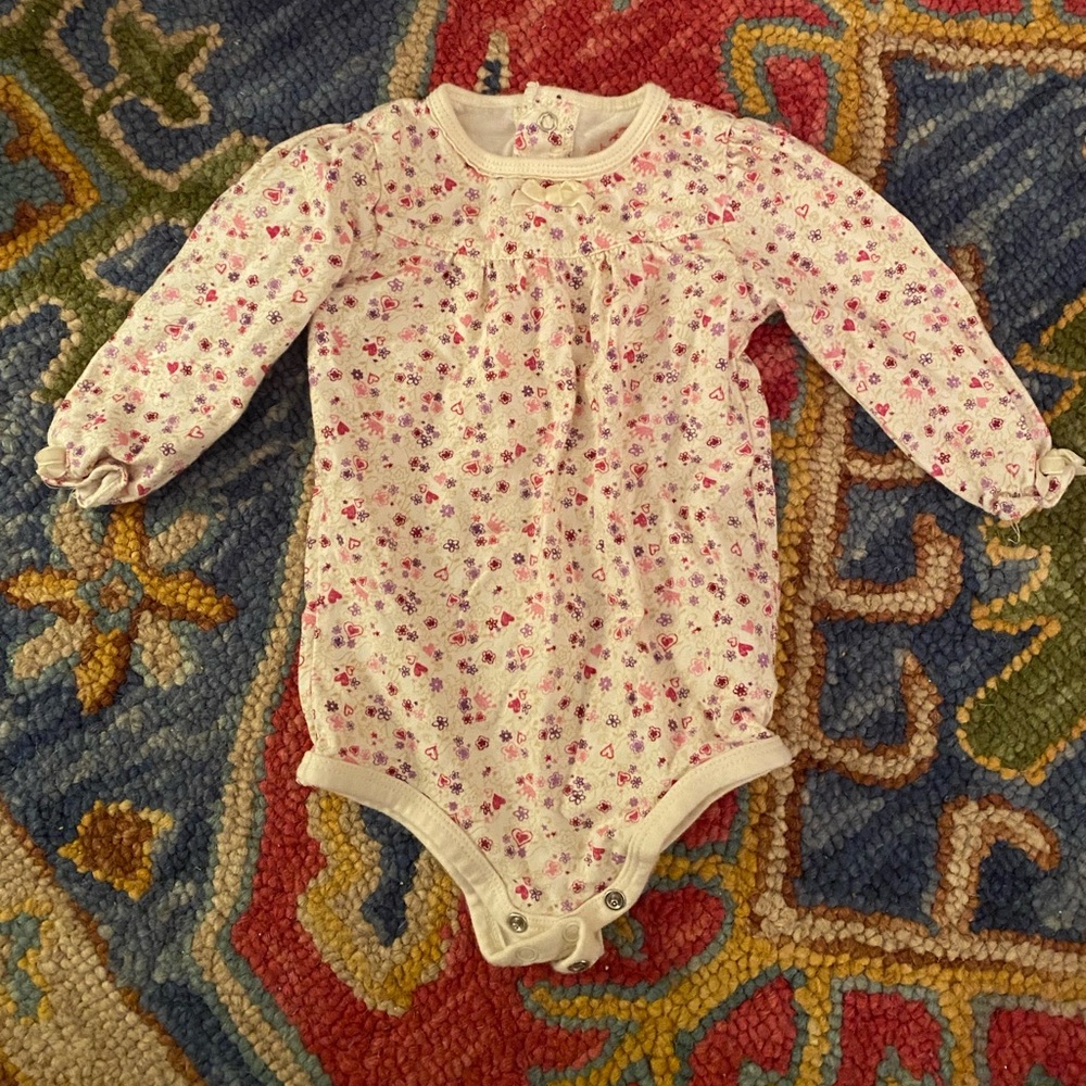 12 month flower onesie